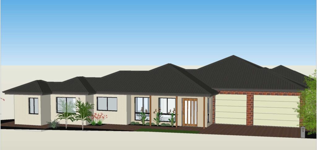 3D render of custom High-yield real estate SDA/SIL design on a triangular block
