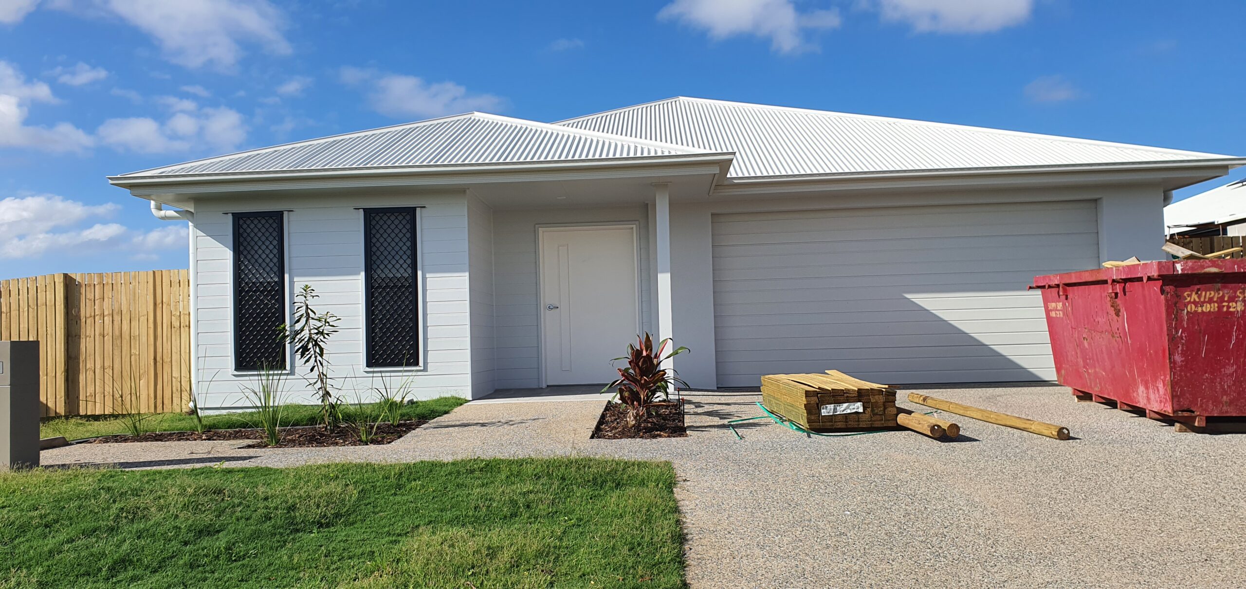Front facade of newly built SDA-compliant NDIS investment property in Townsville, Queensland, with accessible design and modern features.